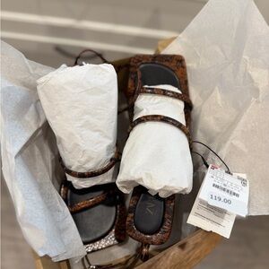 Zara Snakeskin Patterned Sandals